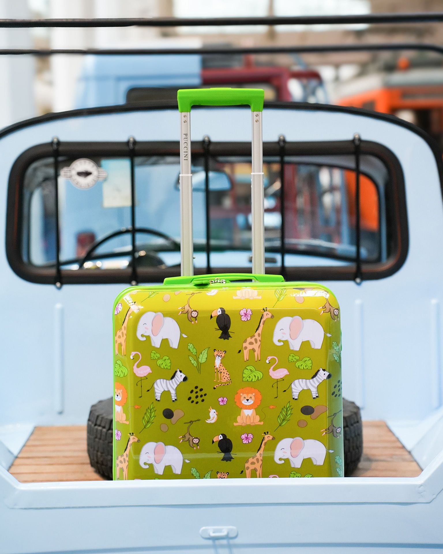 Valiză safari pentru copii, verde