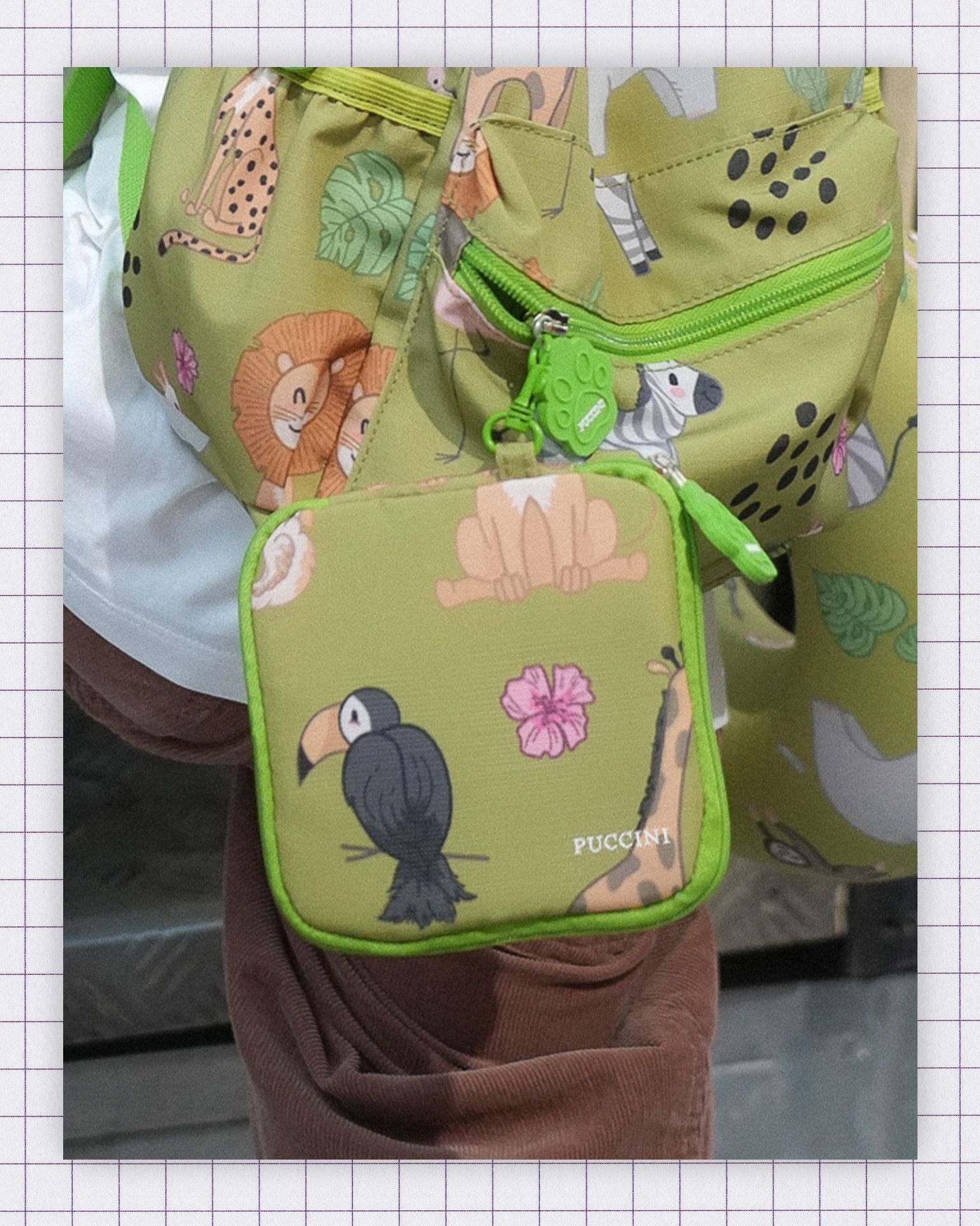 Portofel verde safari pentru copii