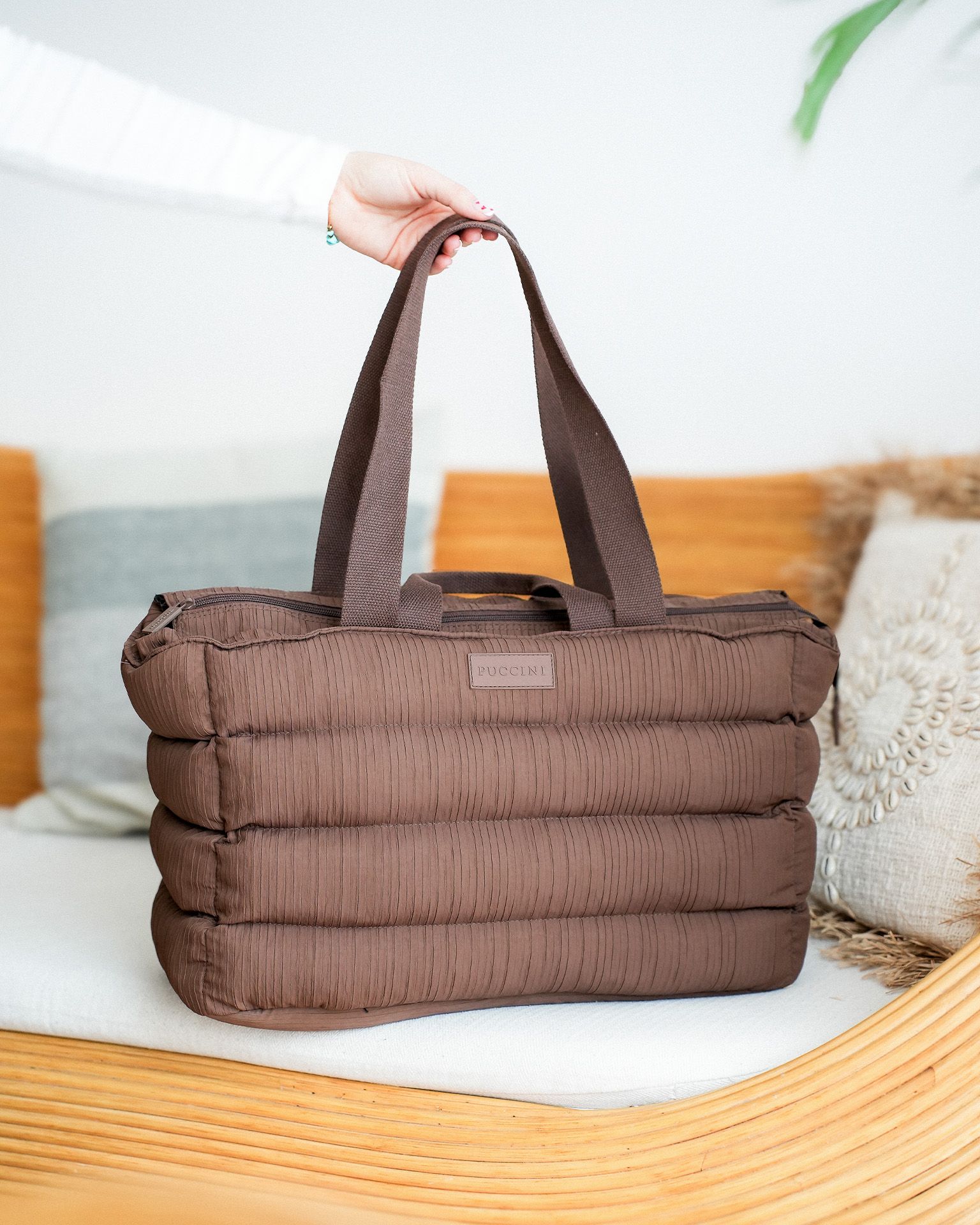 Geanta urbană cu compartiment pentru laptop de 15,6 inci, maro