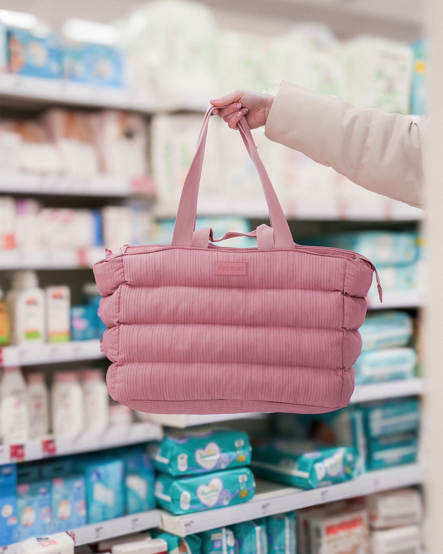 Geantă urbană cu compartiment pentru laptop de 15,6 inci roz