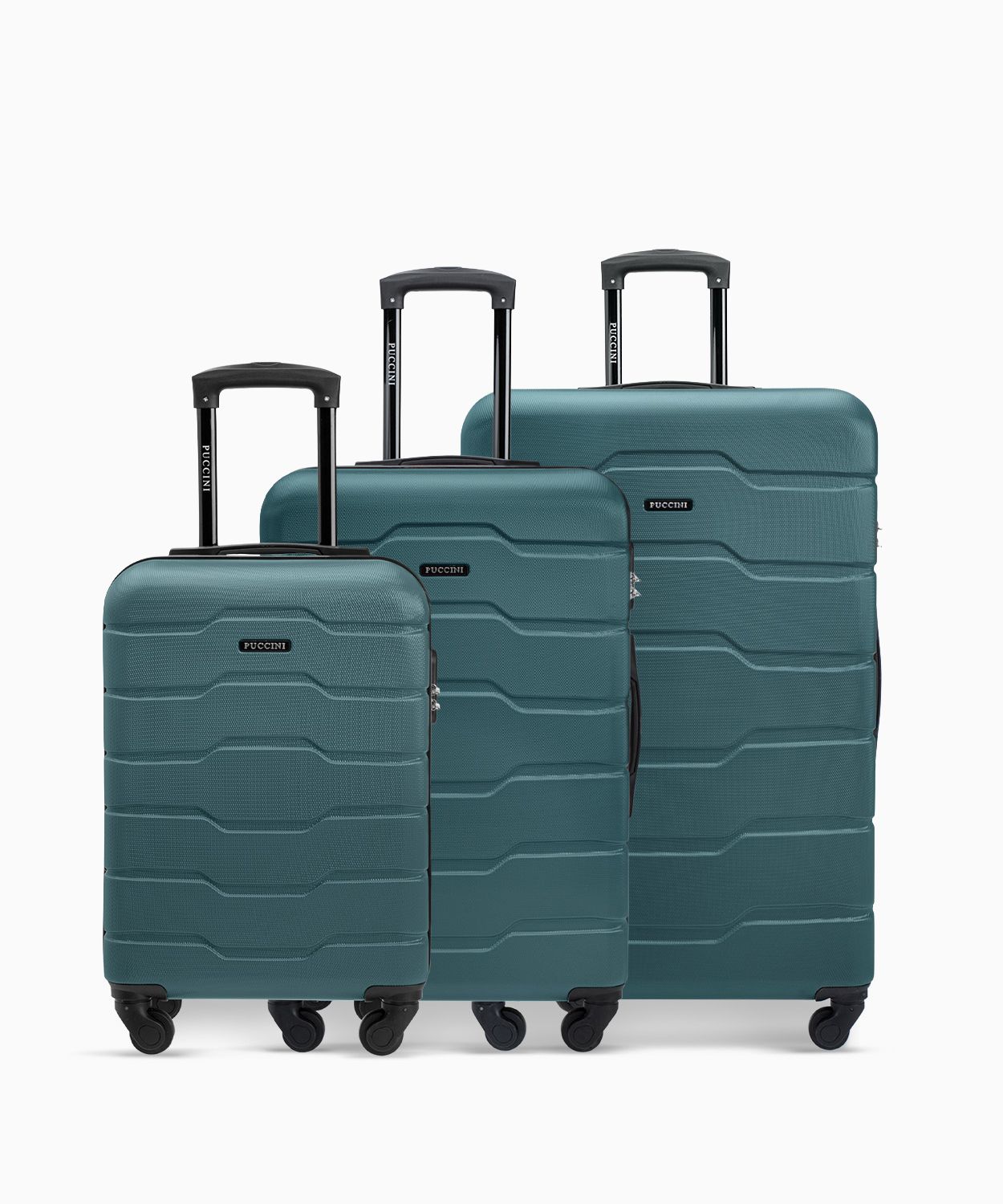 Set de valize din ABS verde