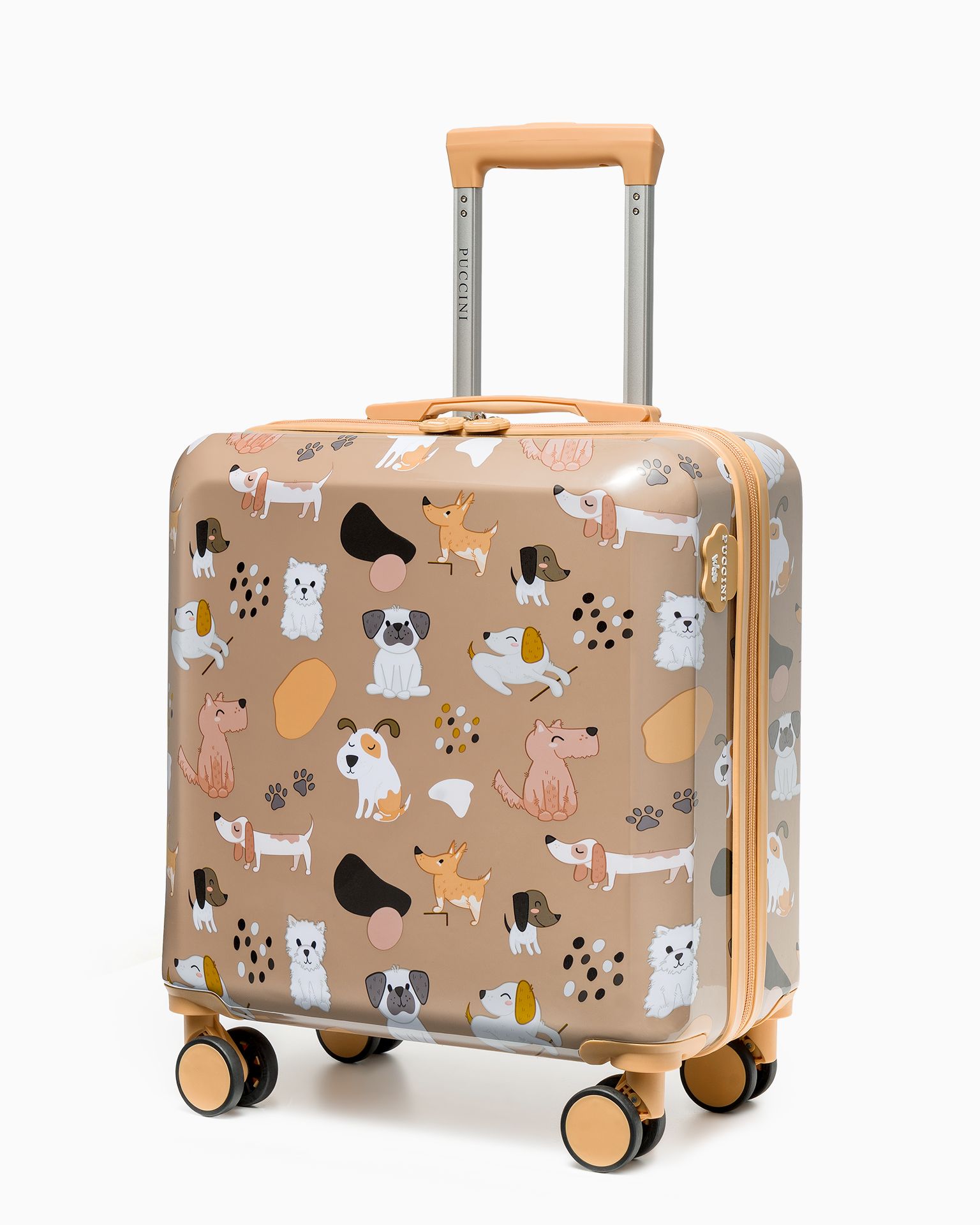 Valiză pentru copii câini maro