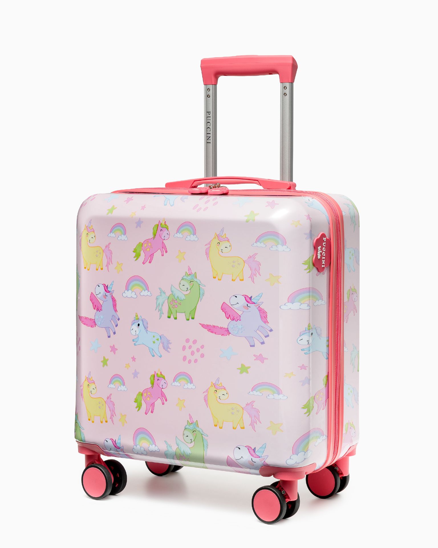 Set de valiză pentru copii + pernă de călătorie roz unicorn