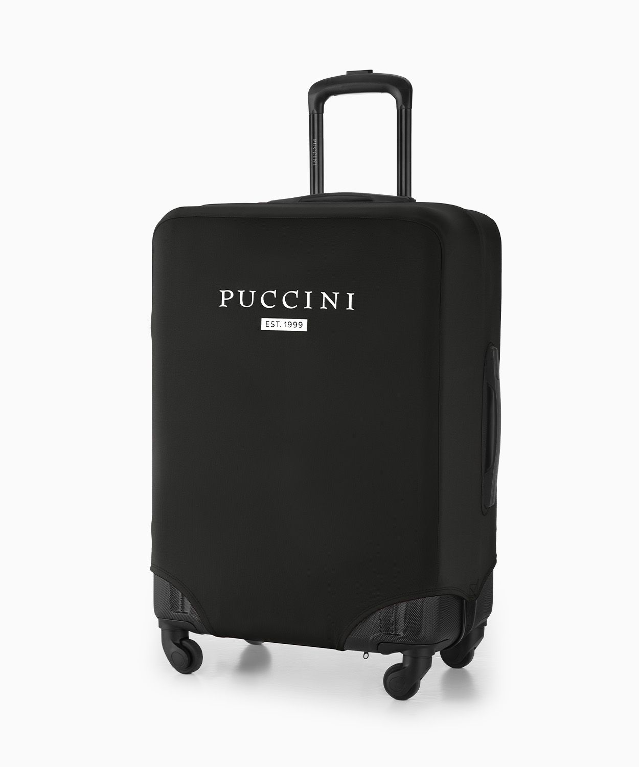 Geantă elastică neagră pentru valiză de mărime medie