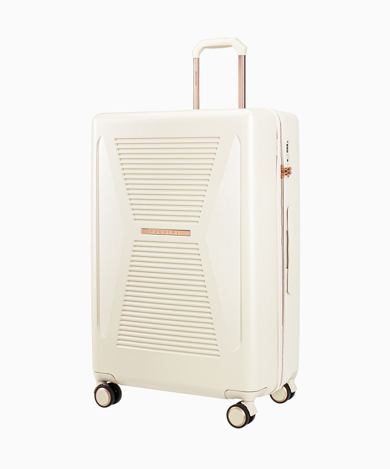 Troler mare cu elemente rose gold - alb