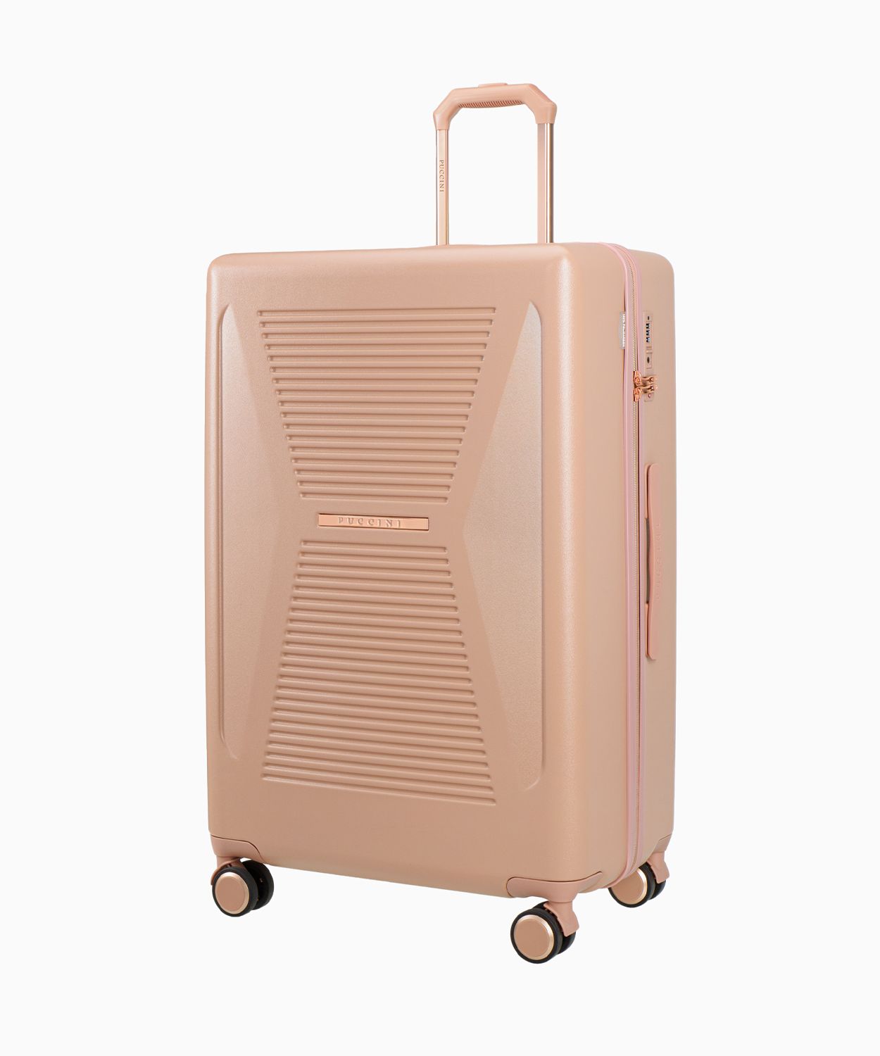 Troler mare cu elemente rose gold - roz