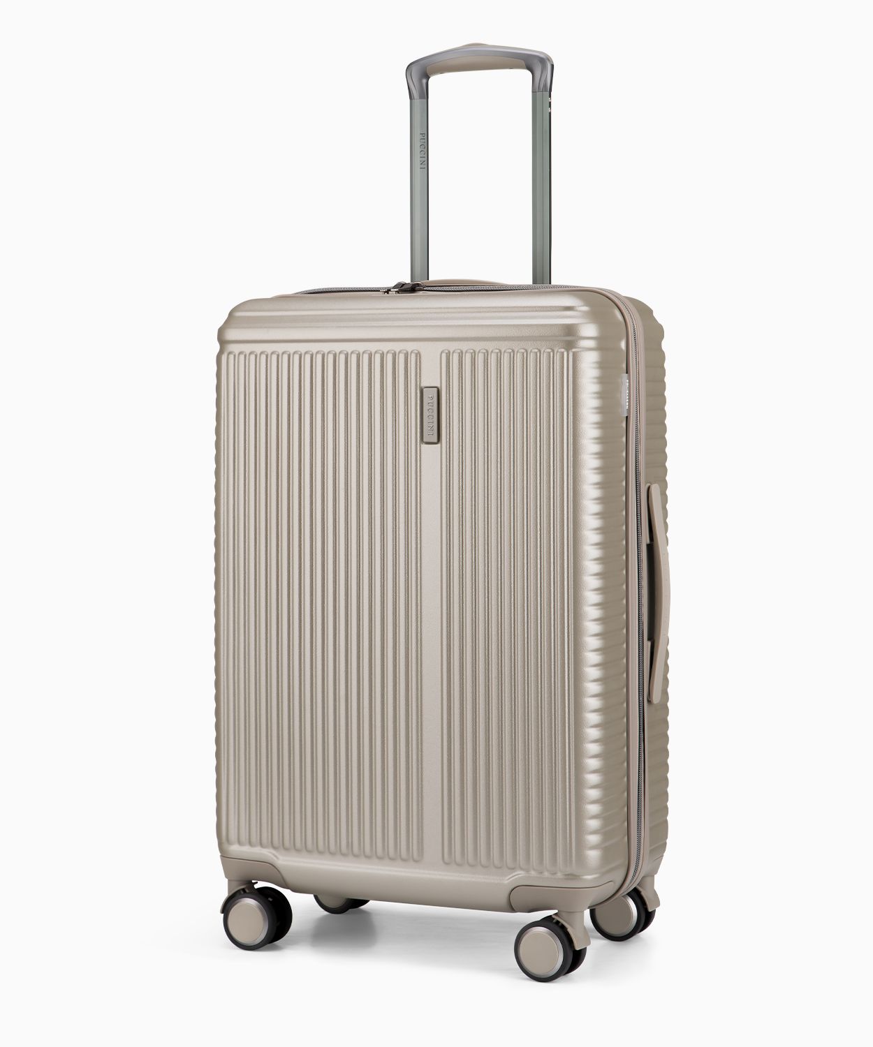 Valiză medie pe roți - culoarea șampaniei