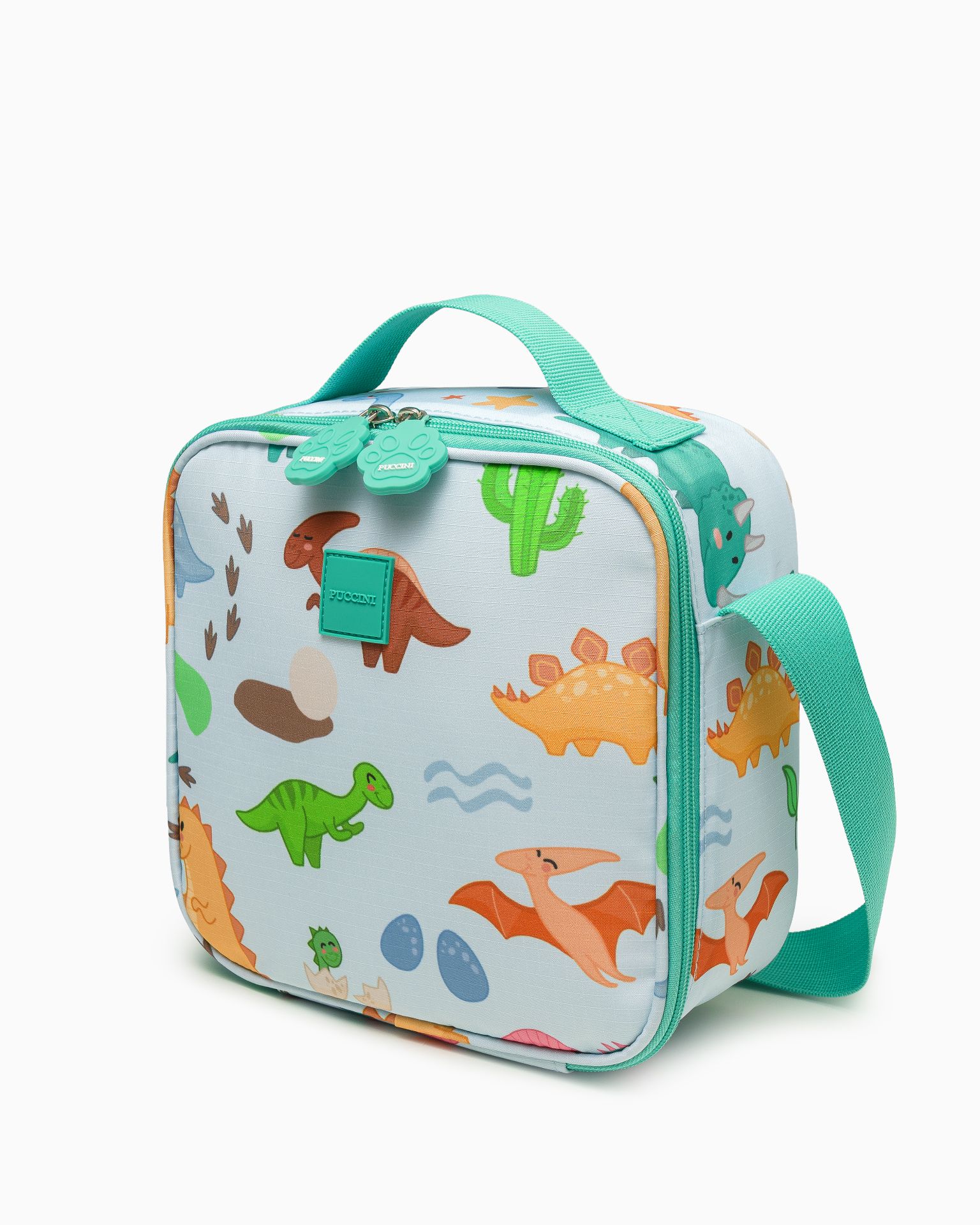 Geanta de prânz pentru copii dinozauri albastru