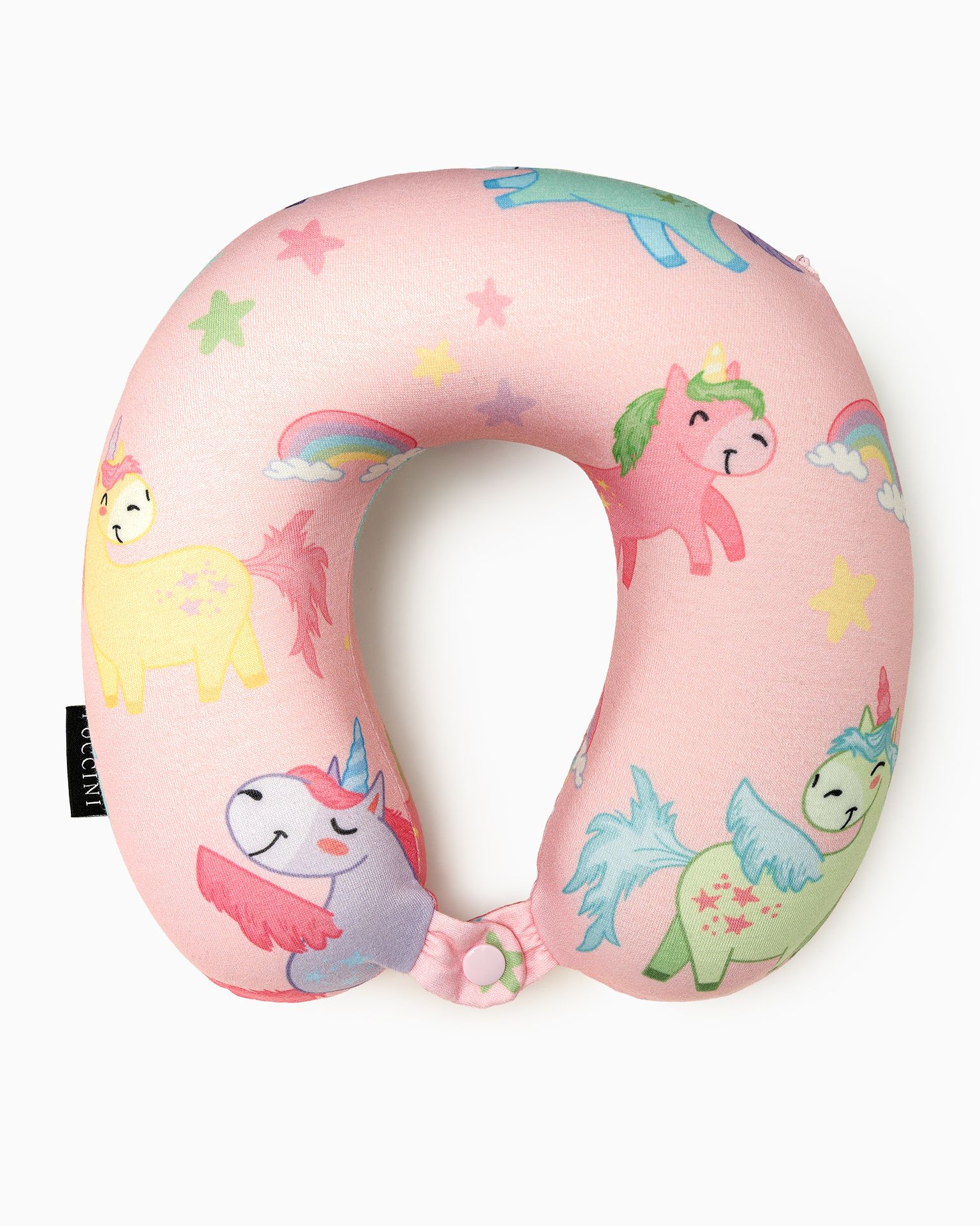 Pernă de călătorie pentru copii unicorni roz