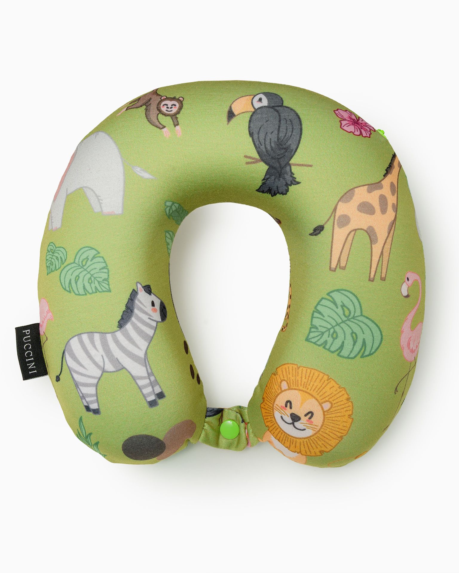 Pernă de călătorie pentru copii safari verde