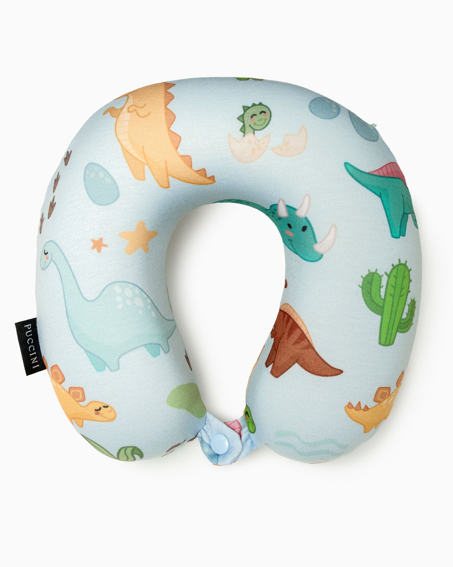 Pernă de călătorie pentru copii dinozauri albaștri