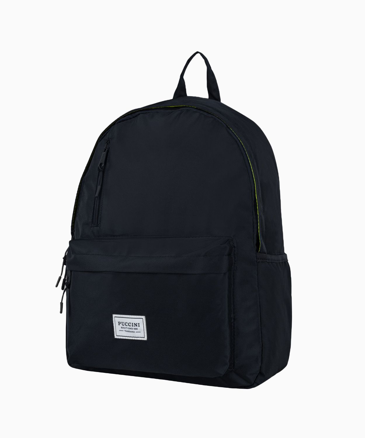 Rucsac tineresc cu căptușeală neon - negru