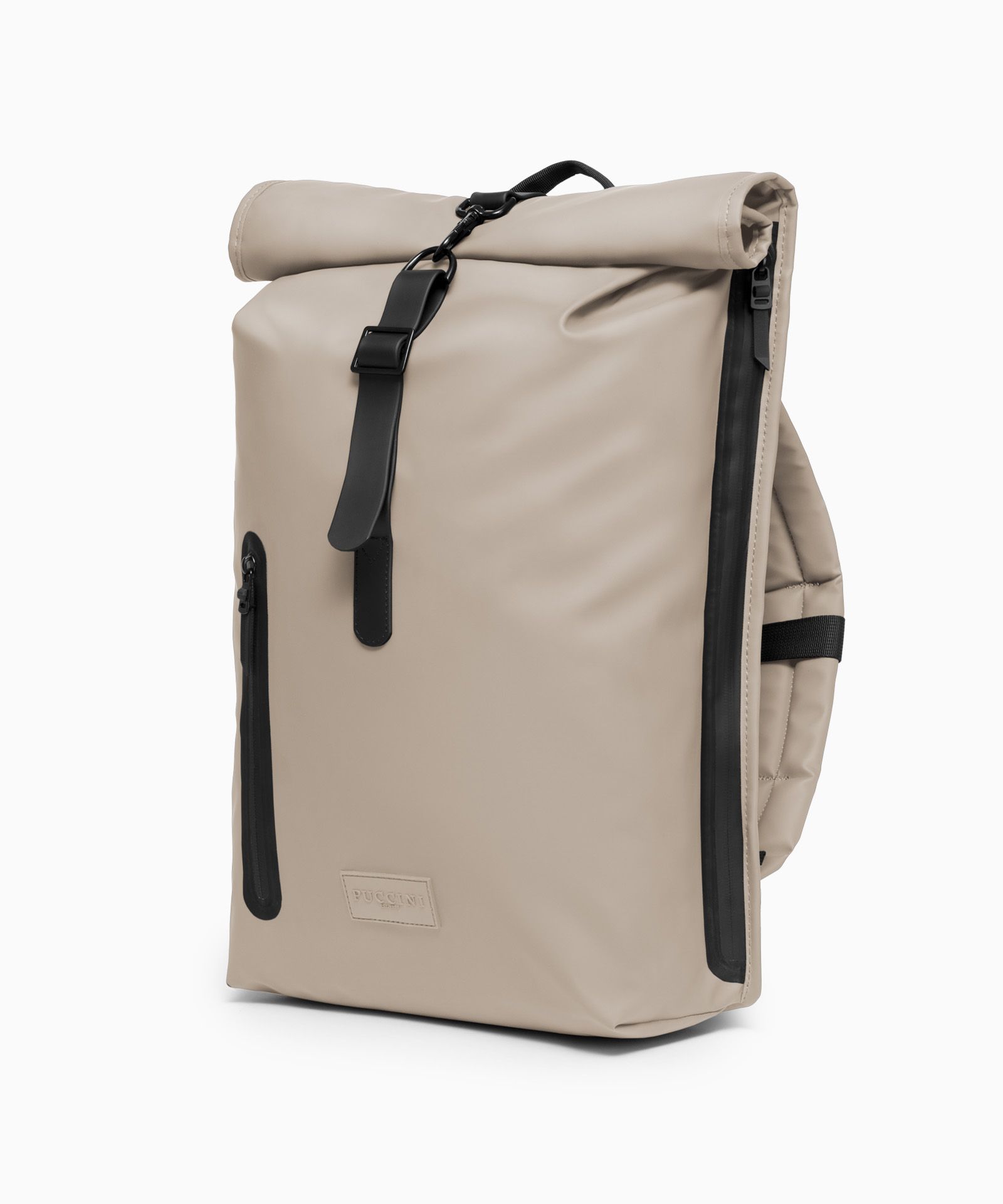 Rucsac Rolltop impermeabil urban cu buzunar pentru laptop bej