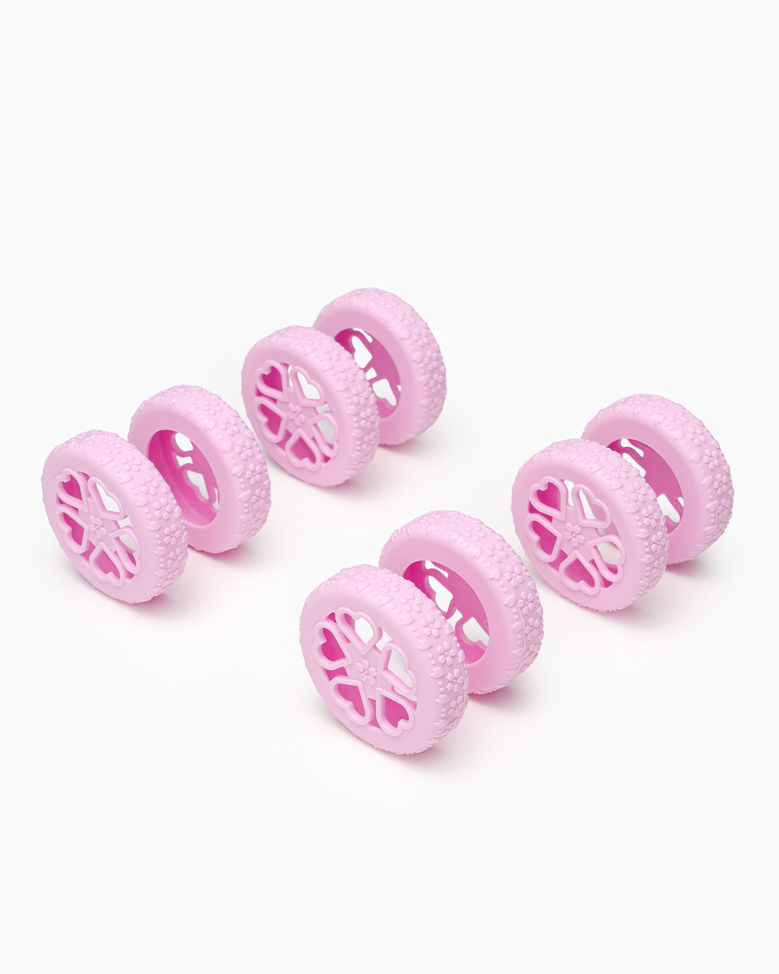 Protectori pentru roțile valizelor roz