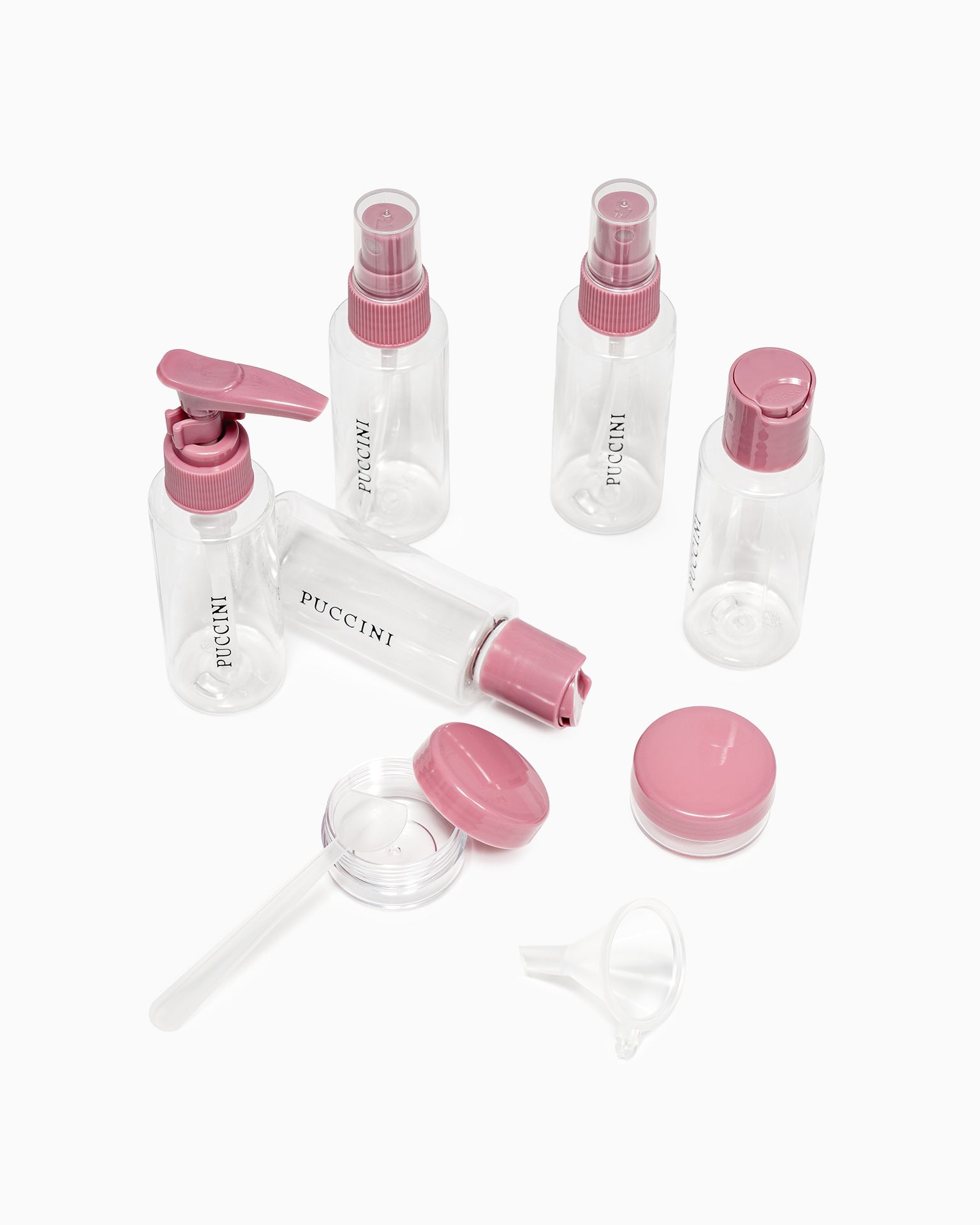 Set de recipiente de călătorie roz