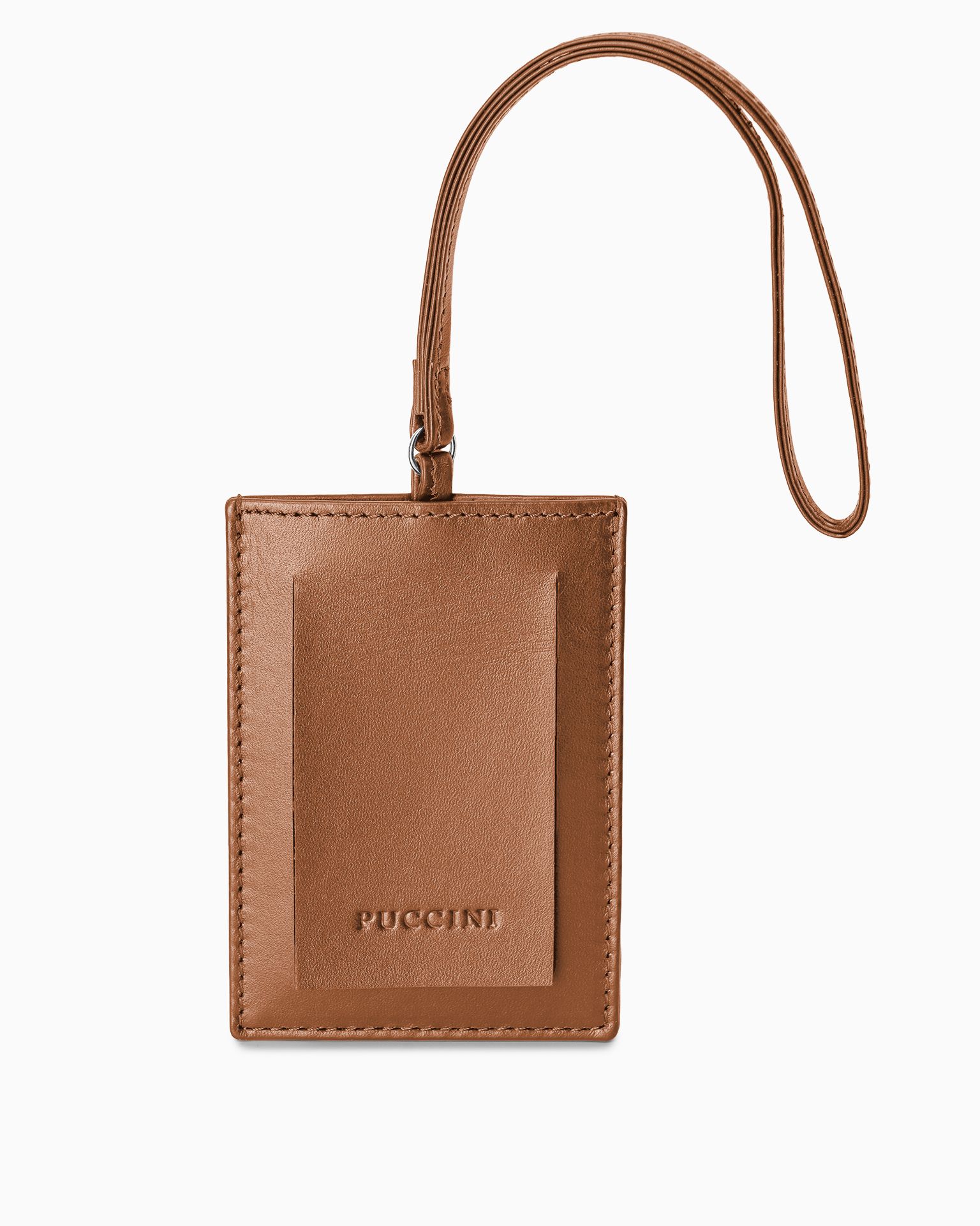 Etichetă pentru bagaje din piele maro