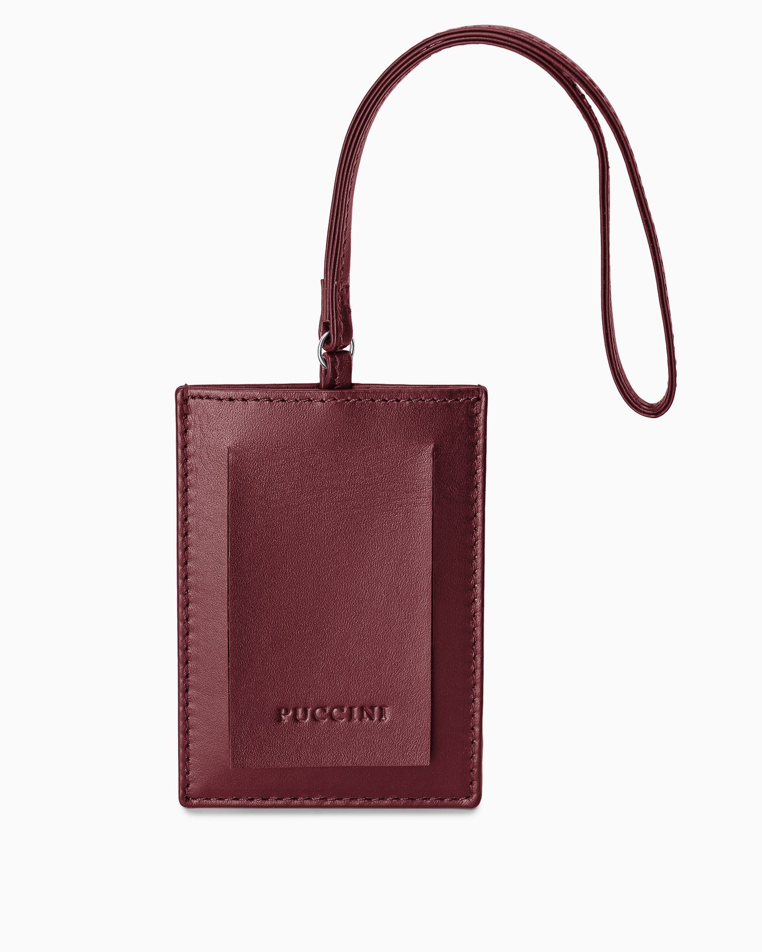 Etichetă pentru bagaje din piele maro