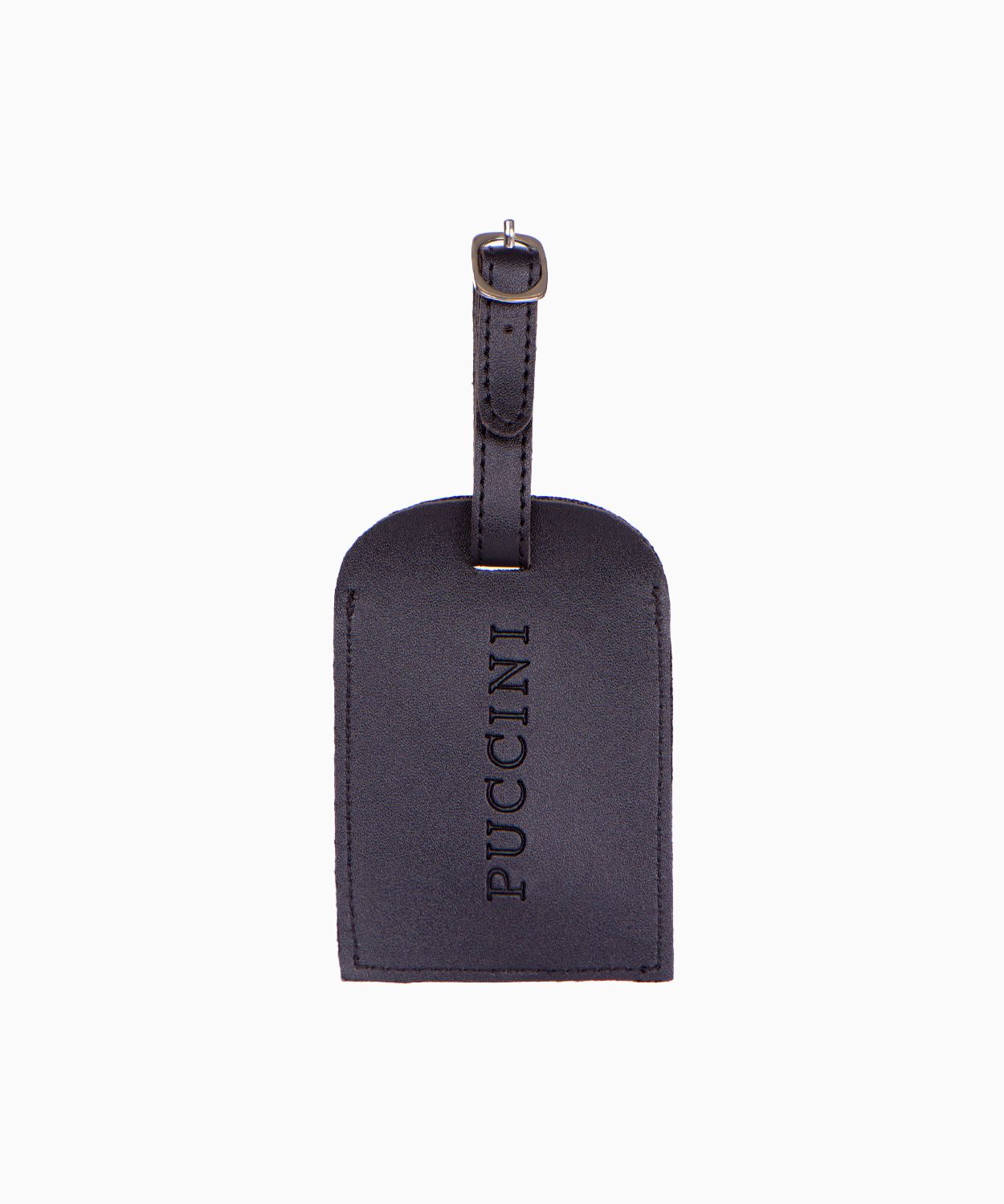 Identificator de bagaj din piele ecologică - negru