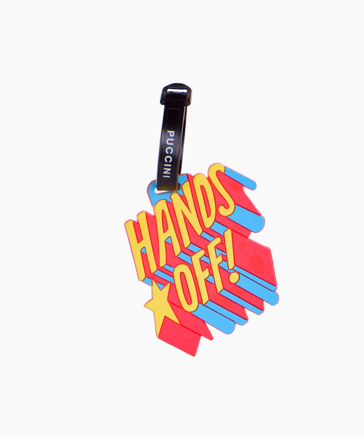 Identificator de bagaj cu inscripție