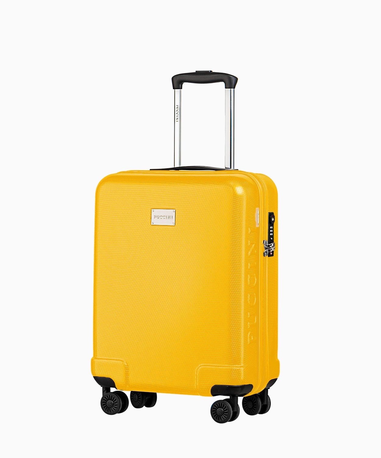 Troler de cabină dur cu model fagure de miere - galben