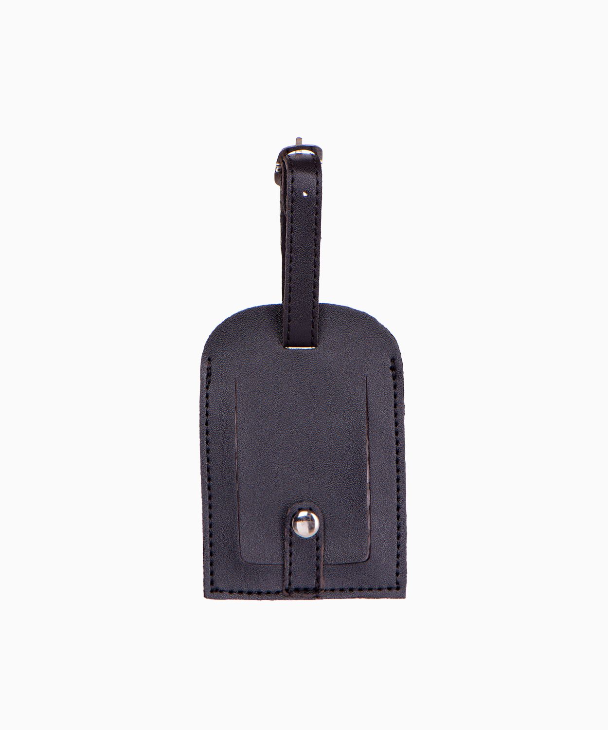 Identificator de bagaj din piele ecologică - negru