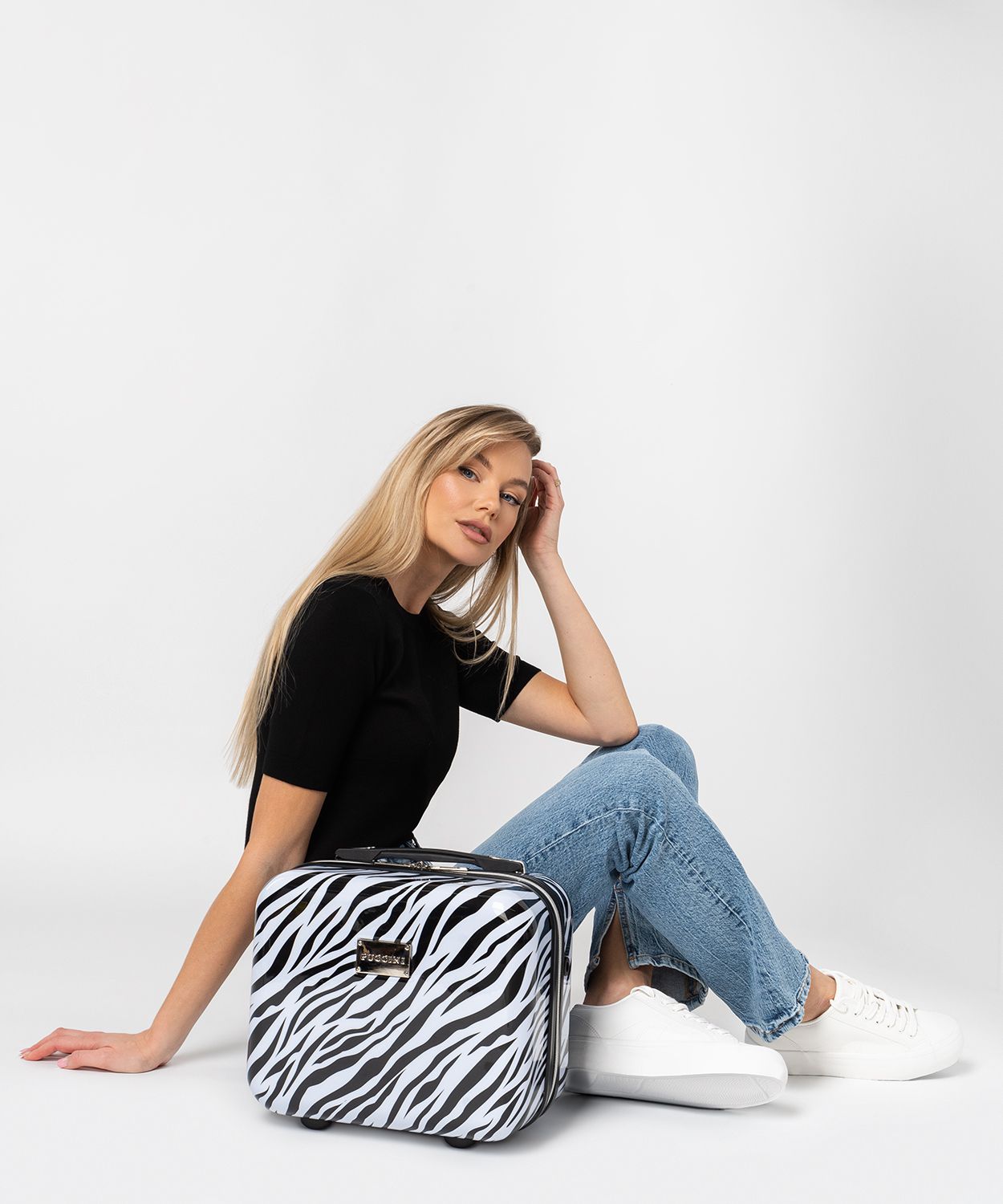 Geantă de voiaj cufăr cu model zebră