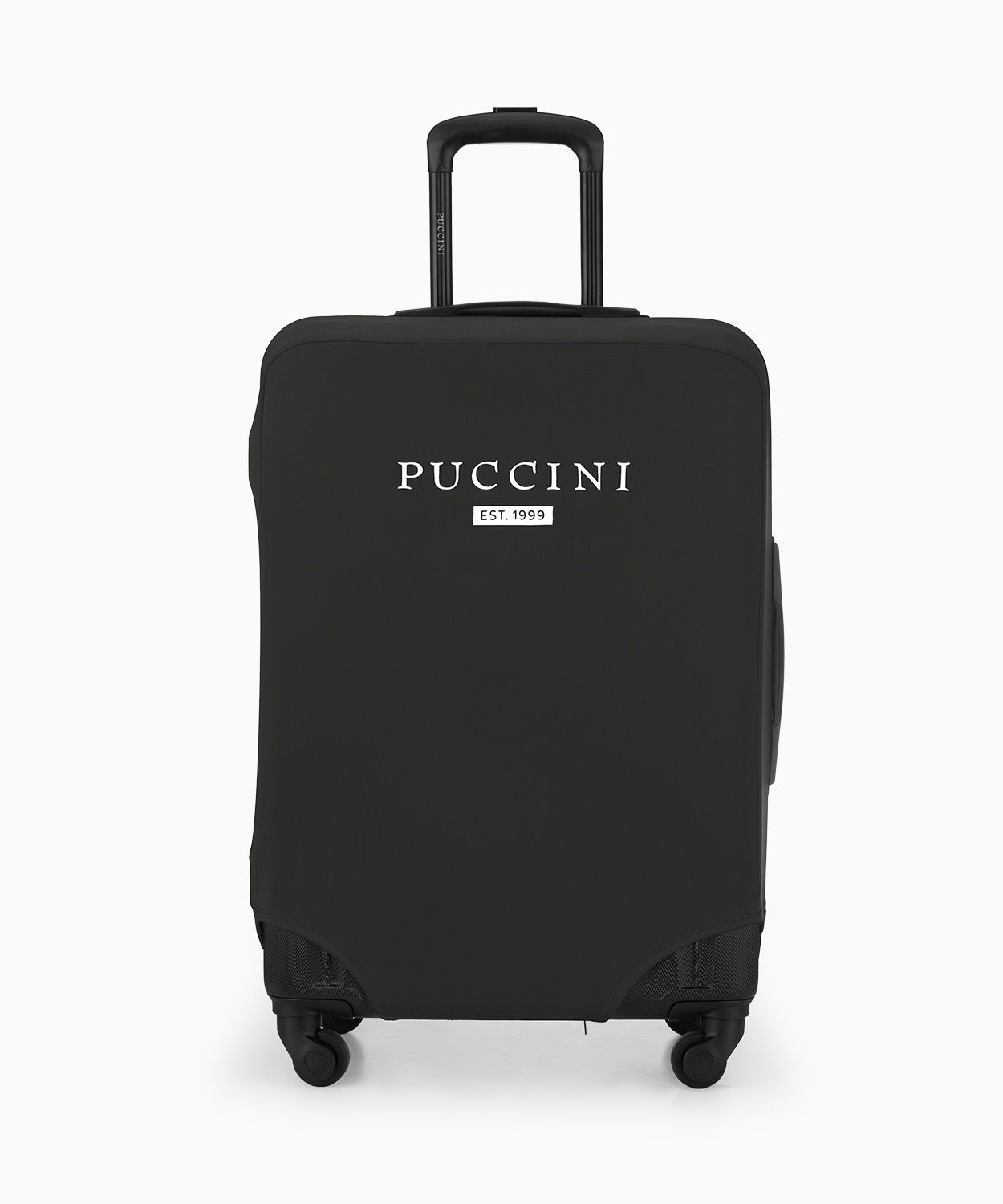 Geantă elastică neagră pentru valiză de mărime medie