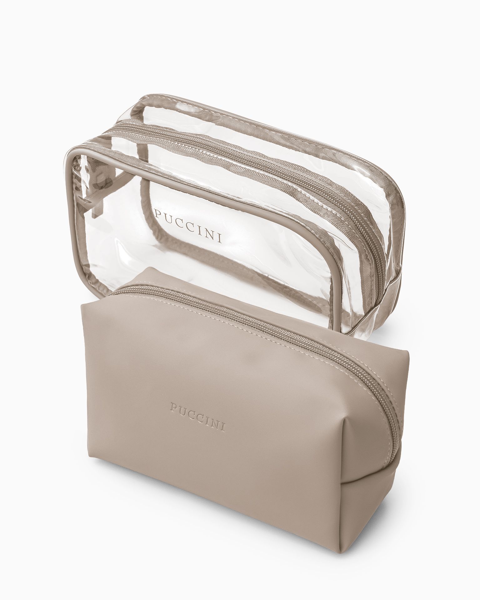 Cosmetică transparentă bej 2in1
