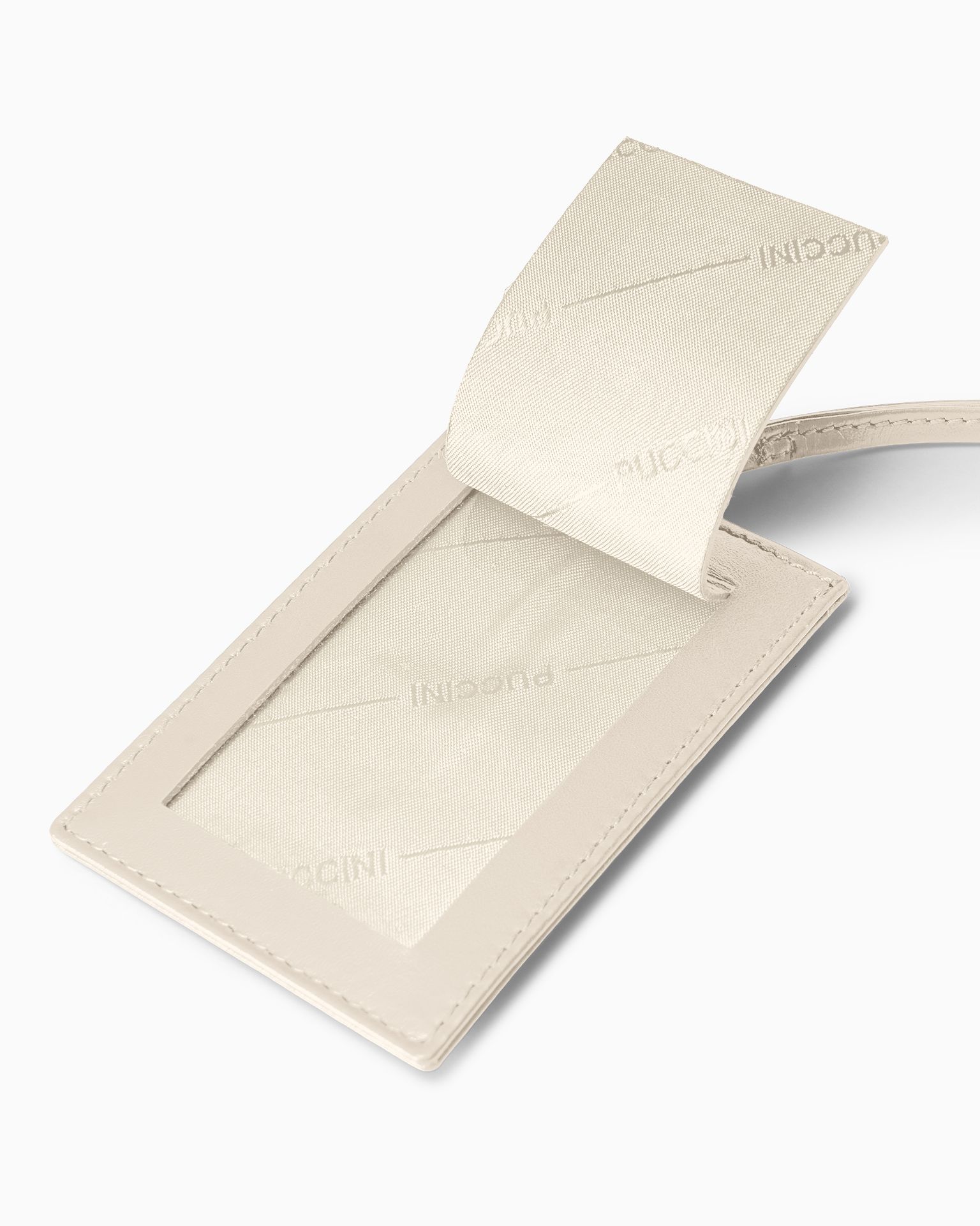 Etichetă pentru bagaje din piele bej