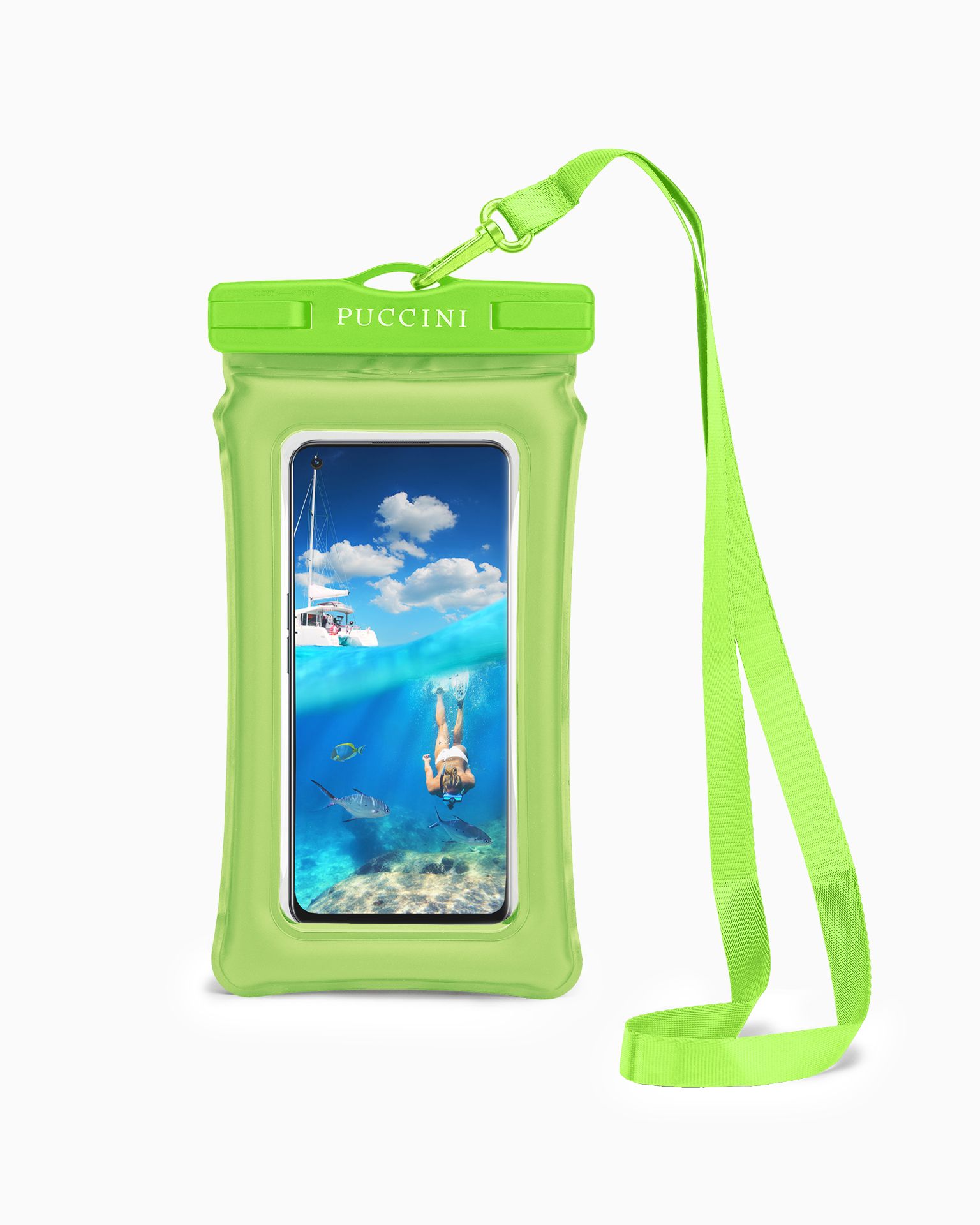 Caz impermeabil telefon verde