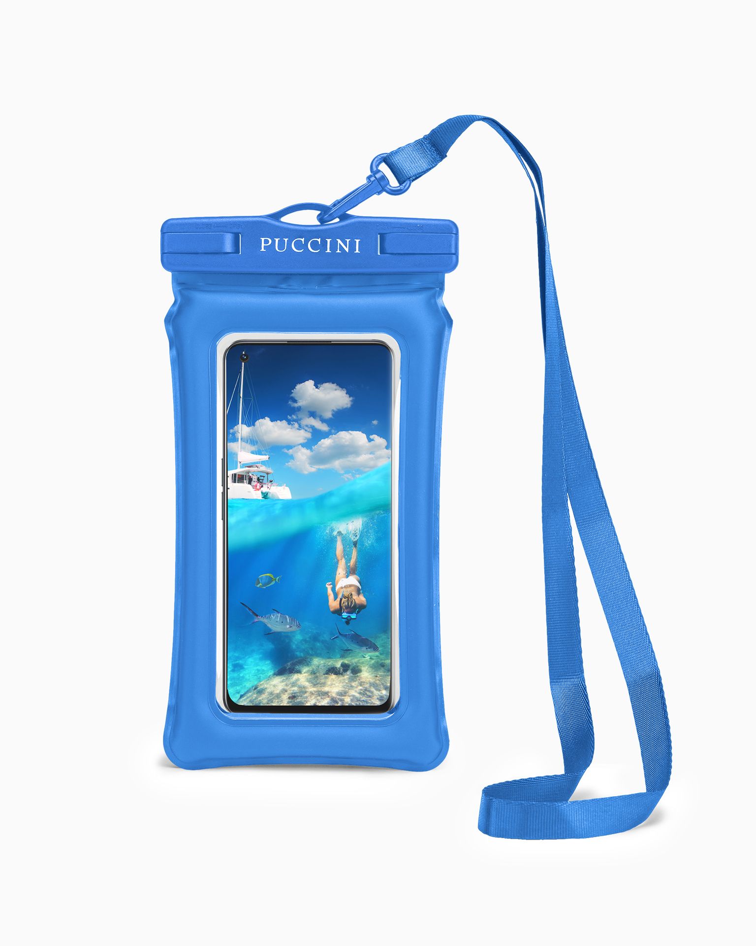 Carcasă telefonică impermeabilă albastră