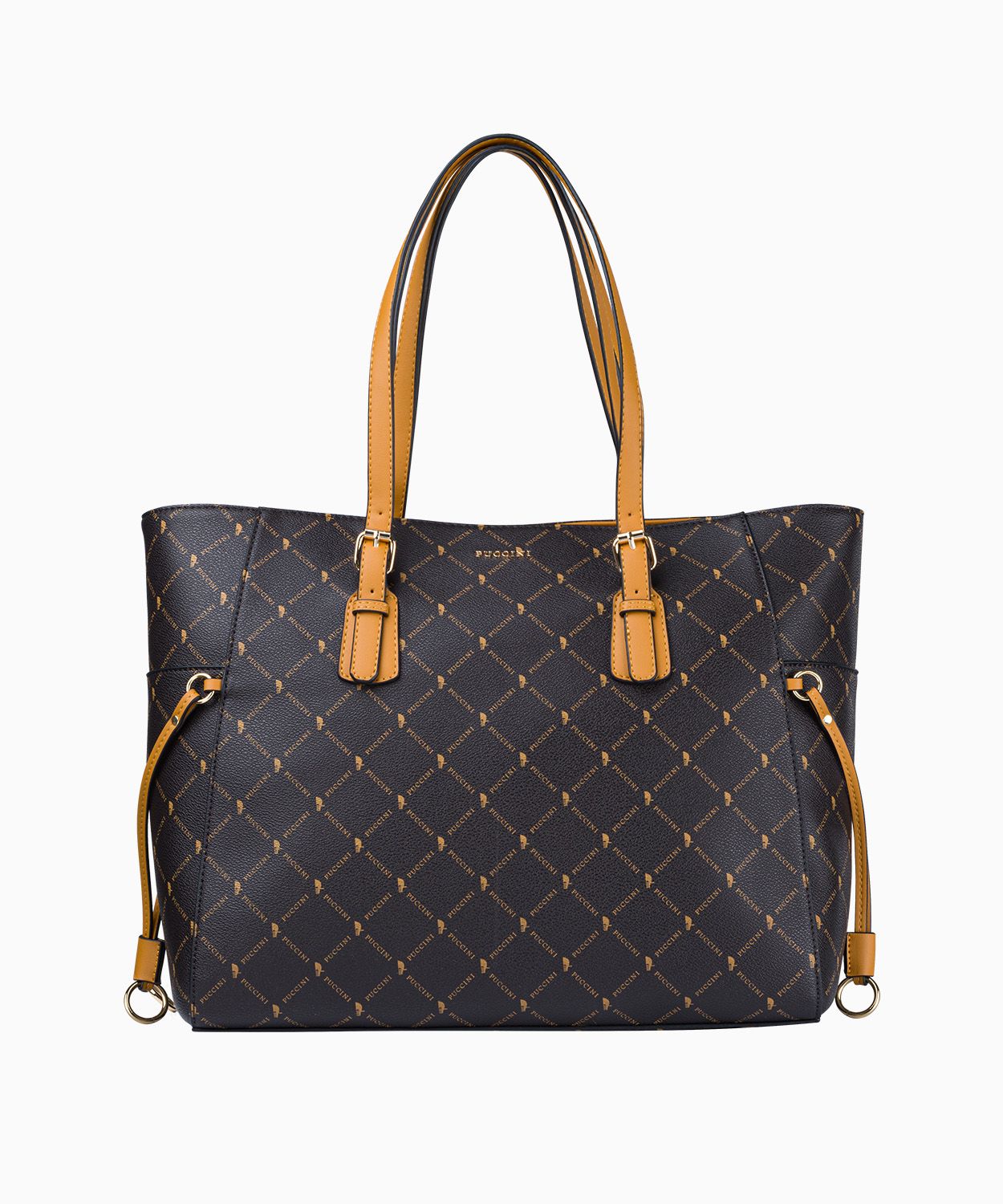 Geantă de damă shopper cu logo și mâner reglabil