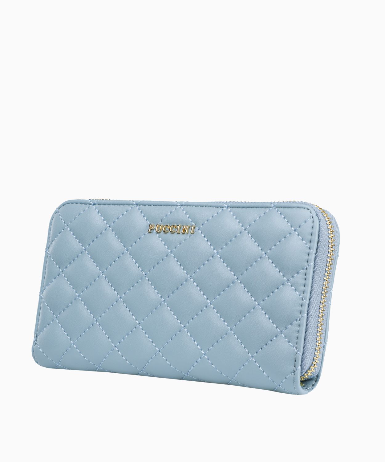 Portofel mare de damă model matlasat - bleu
