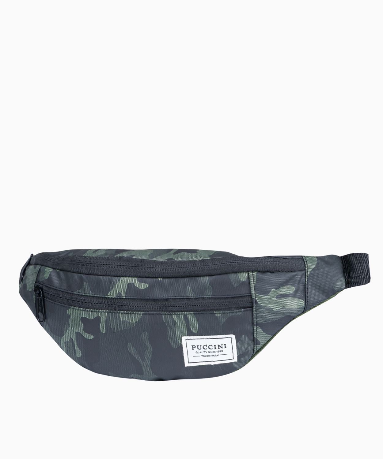 Borsetă verde textilă cu model camo