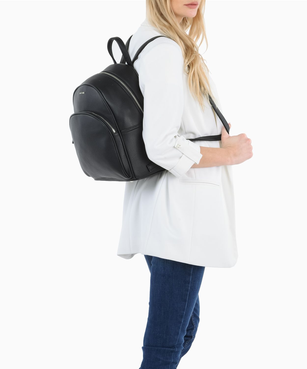 Rucsac negru clasic pentru femei din piele verde mazăre