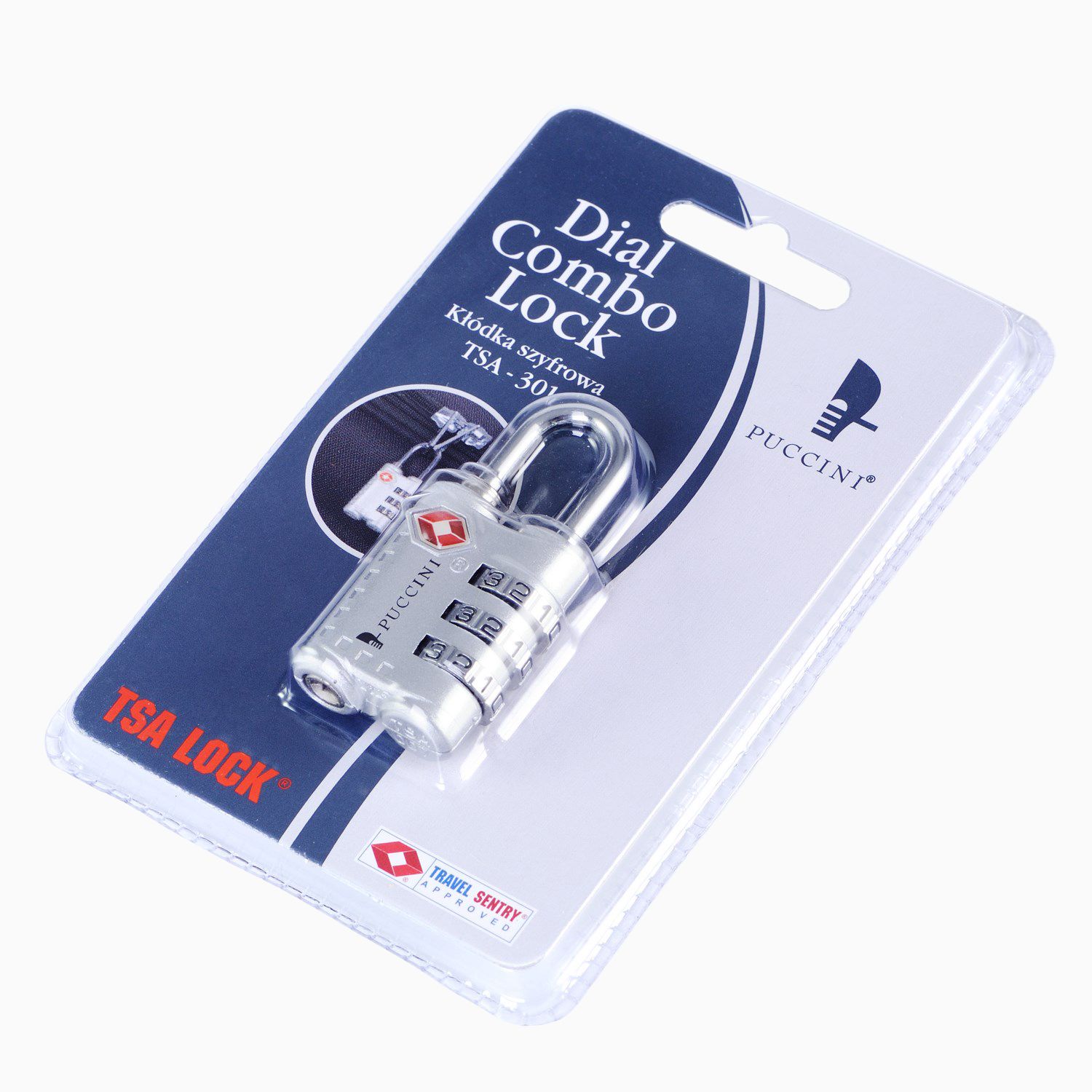 Lacăt pentru bagaje cu încuietoare cu cifru TSA - gri