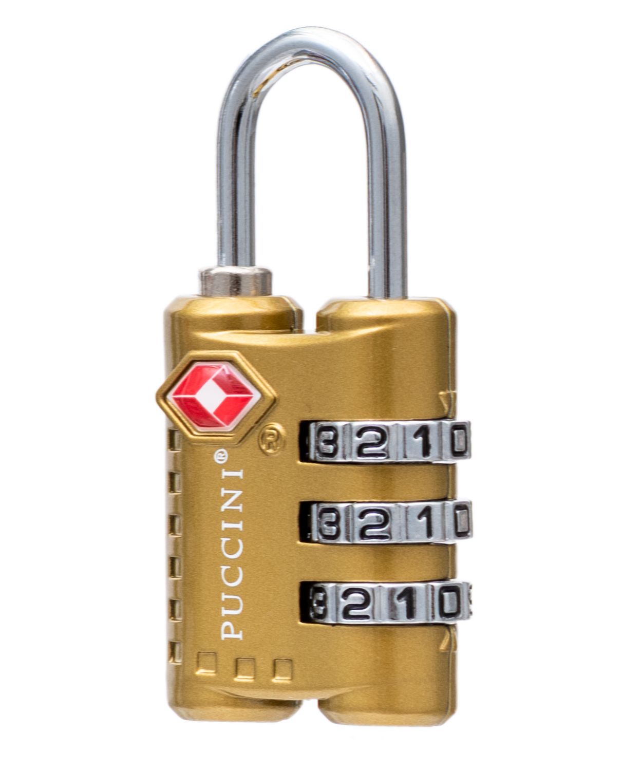 Lacăt pentru bagaje cu încuietoare cu cifru TSA - auriu