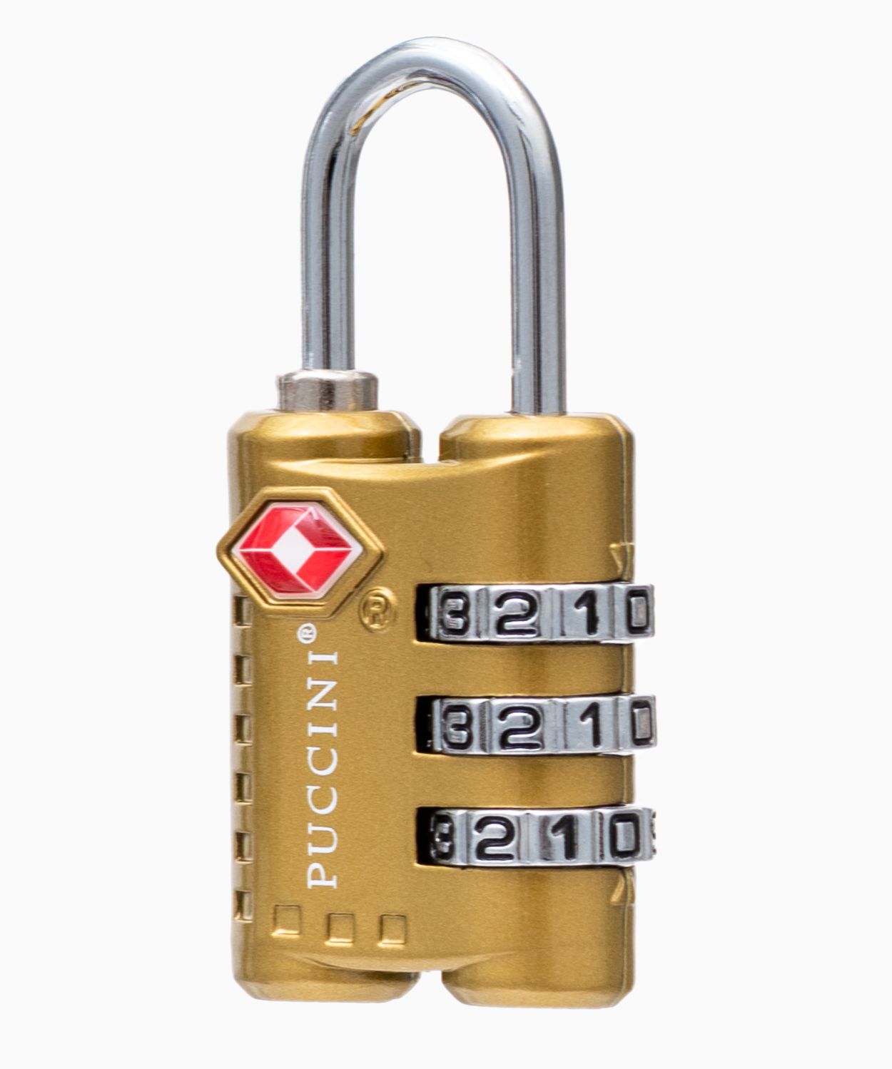 Lacăt pentru bagaje cu încuietoare cu cifru TSA - auriu