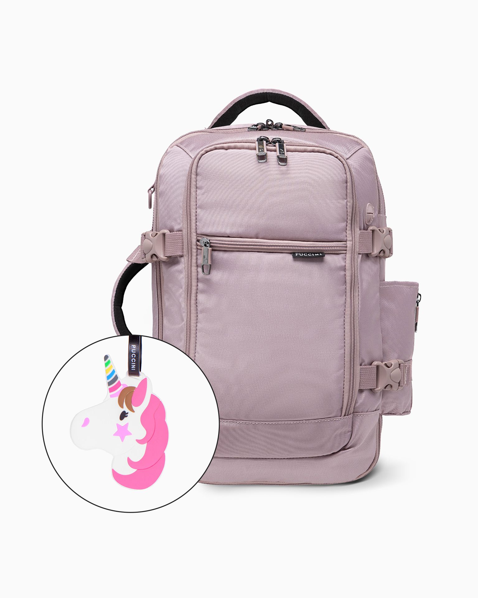 Set rucsac de avioane + identificator de bagaj unicorn
