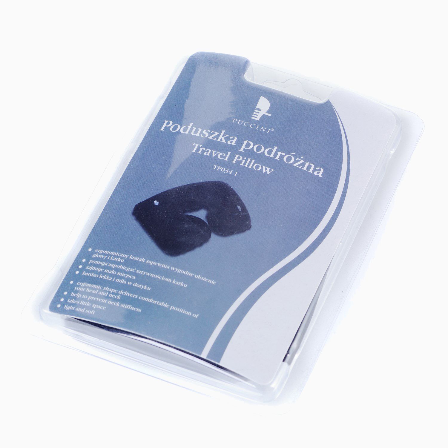 Pernă - tetieră turistică gonflabilă - neagră